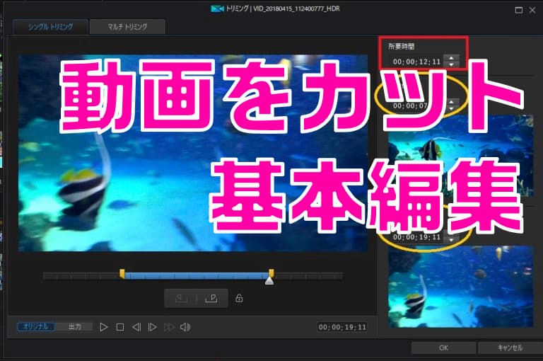 使い方 Powerdirector 動画カット 分割 トリミングする方法 ピーディーの課外授業